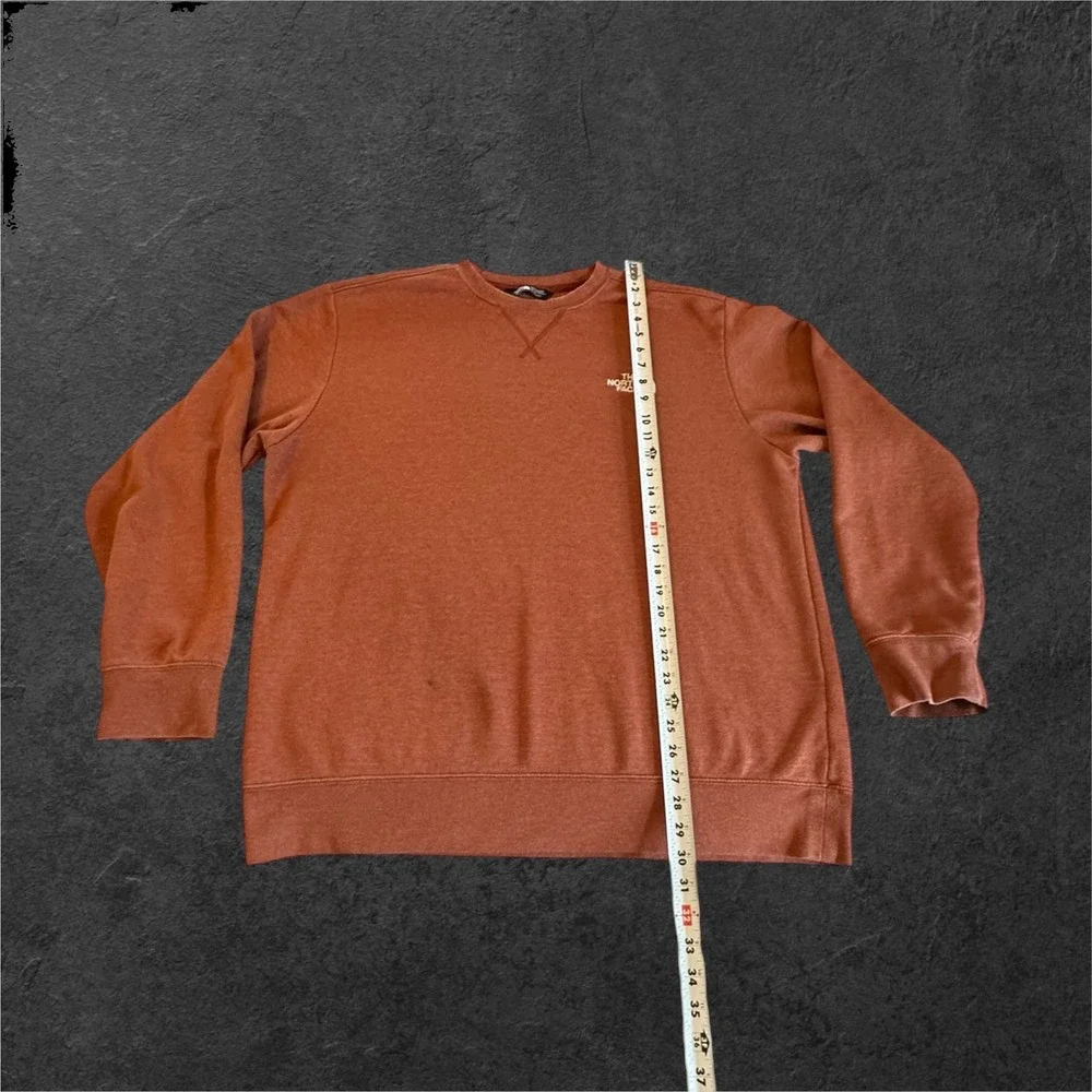 The North Face Sweatshirt Mens XL Burnt Orange Crewneck Fleece Logo F17 721556